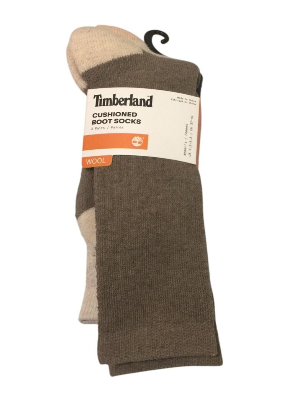 Timberland Cushioned Boot Socks Women's 6.5-9.5 Wool Blend Cream Taupe